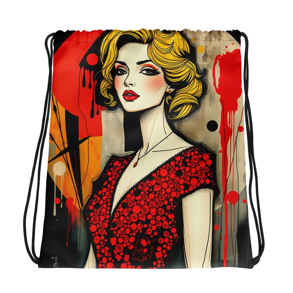 Expressive Red Dress Drawstring Bag product image (1)