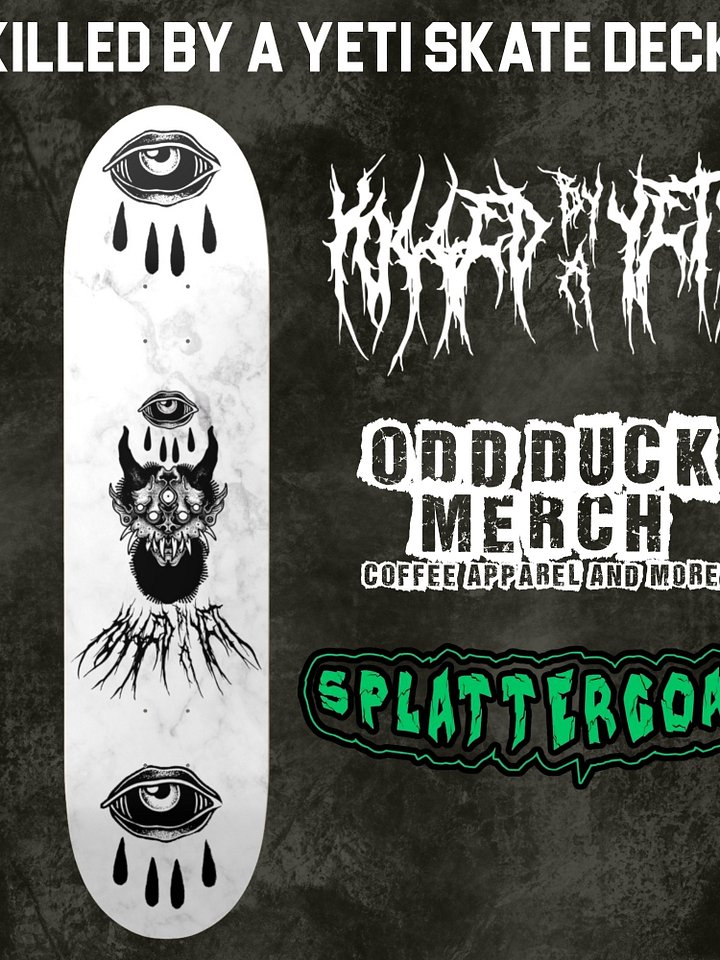Killed by a Yeti Skate Deck product image (1)