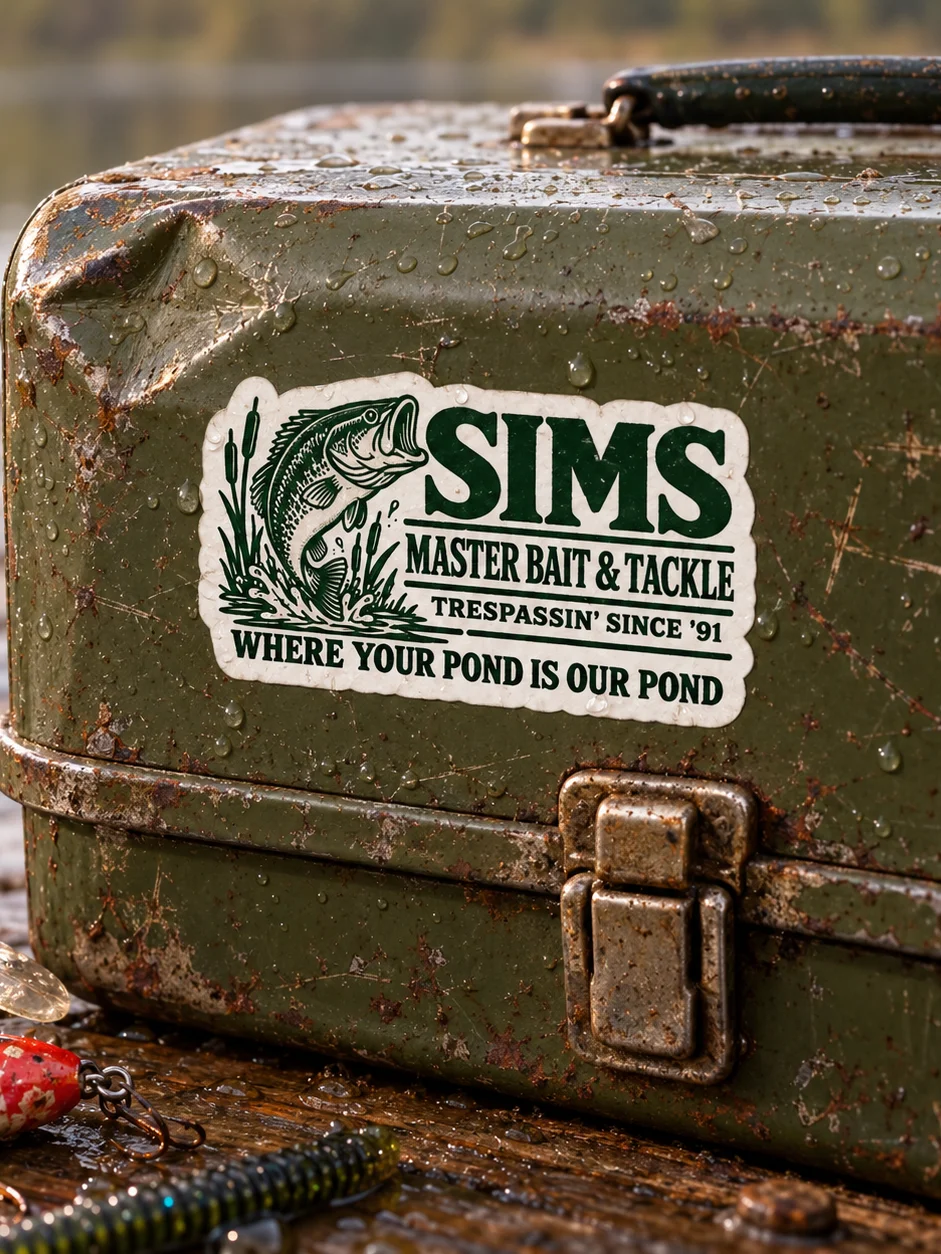Sims Master Bait & Tackle Sticker product image (1)