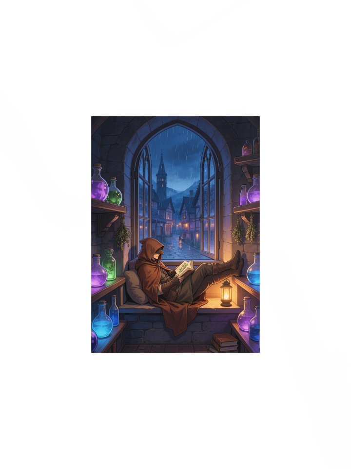 Where the Rain Falls Softly — Bard's Reading Nook Art Print product image (17)