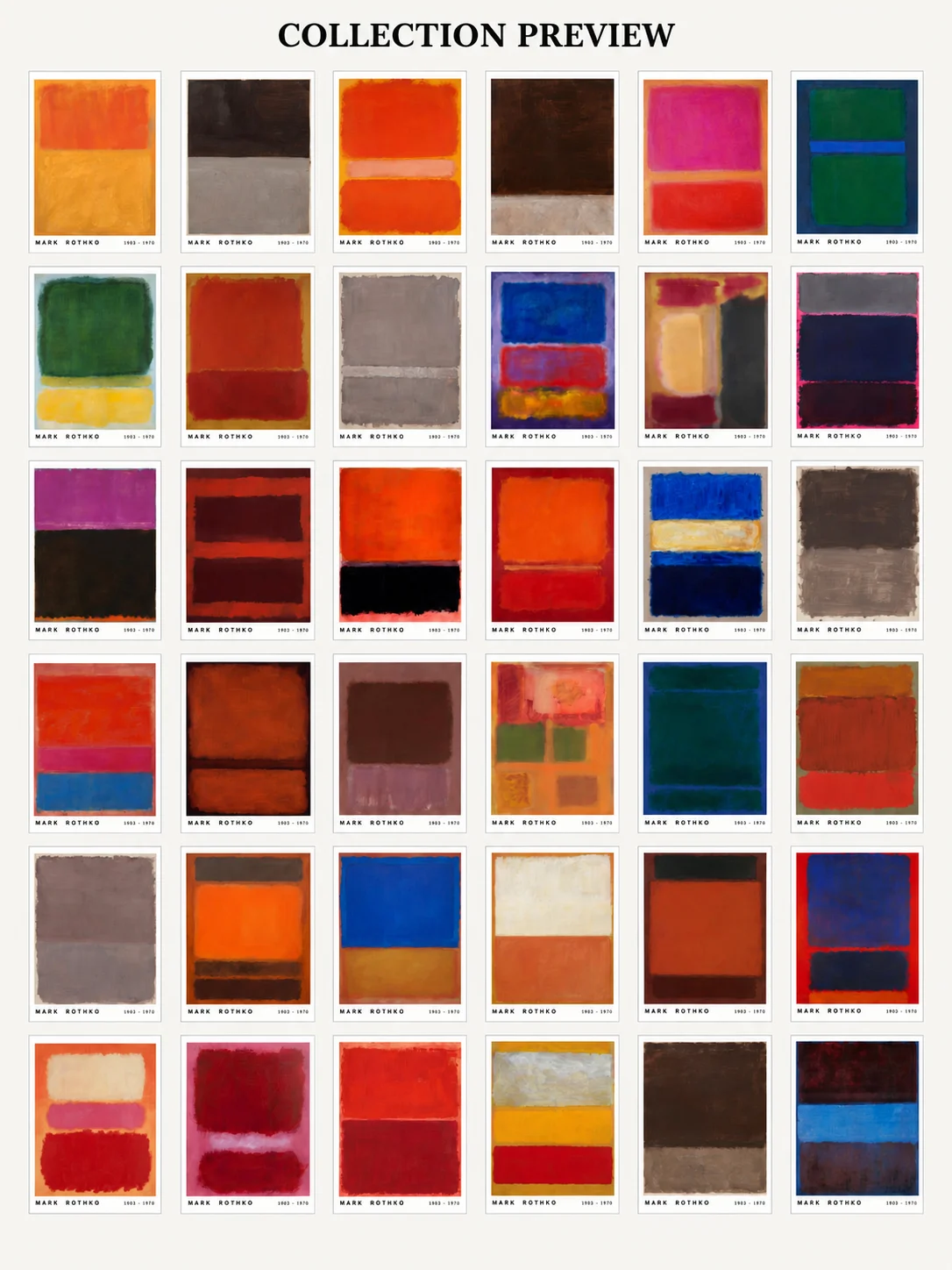 350+ Rothko Color Field Printable Wall Art, Modern Abstract Painting Bundle, Large Statement Gallery Wall Prints, Digital JPG Download product image (3)