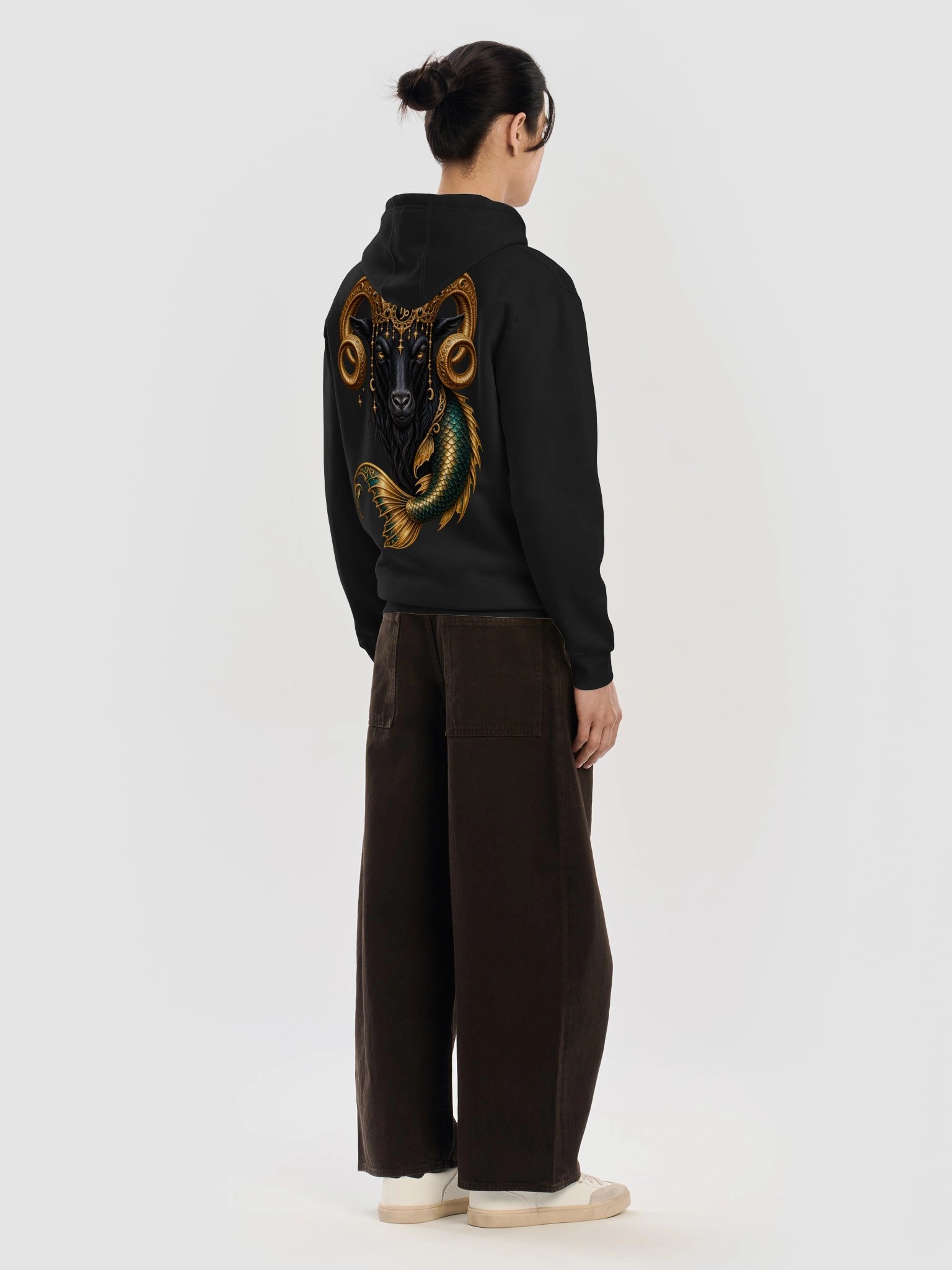 Ornate Gold Emblem Full-Zip Hoodie product image (8)