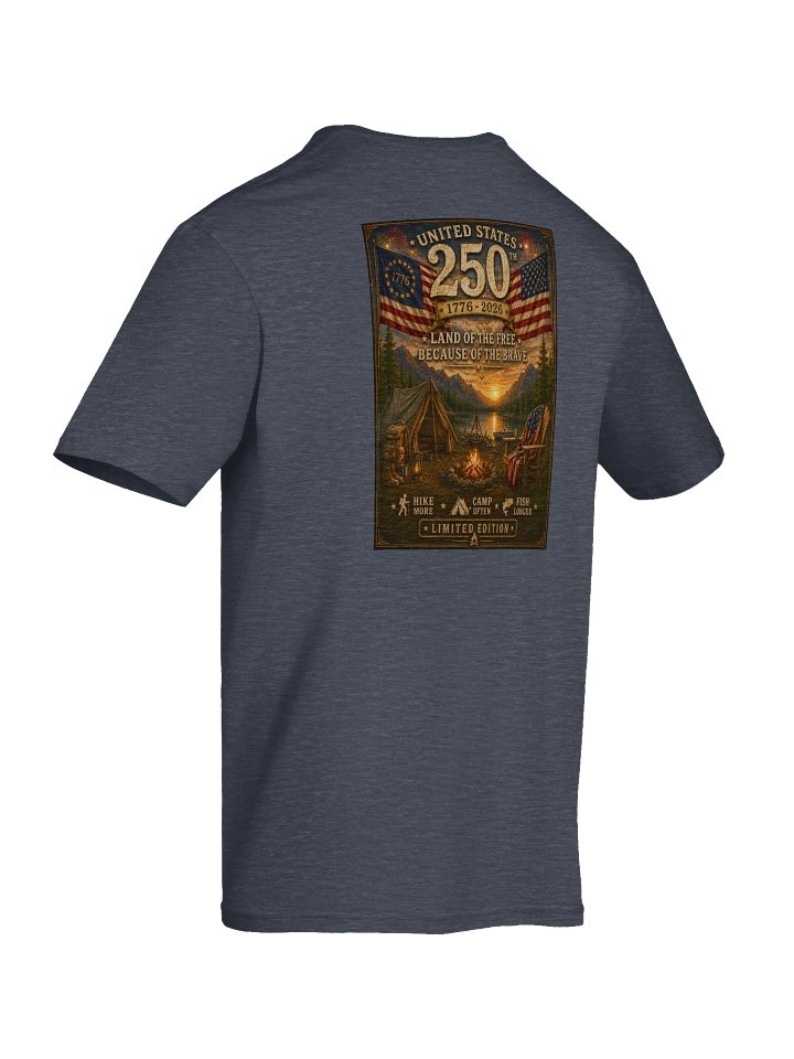 Celbrate 250 years - Limited Edition Crockett Ridge Outdoors Adventure Logo Tee product image (2)