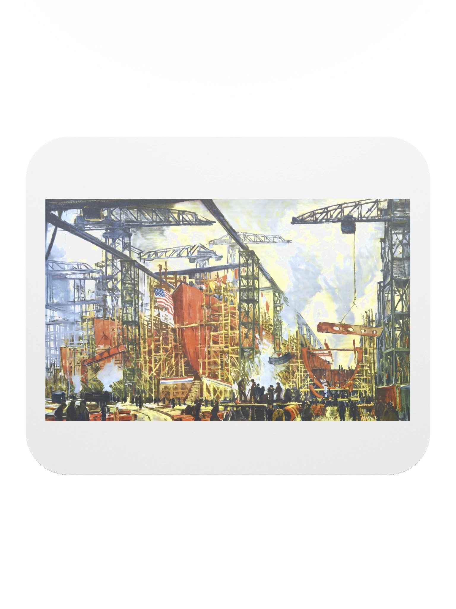 Patriotic Shipyard Mouse Pad product image (2)