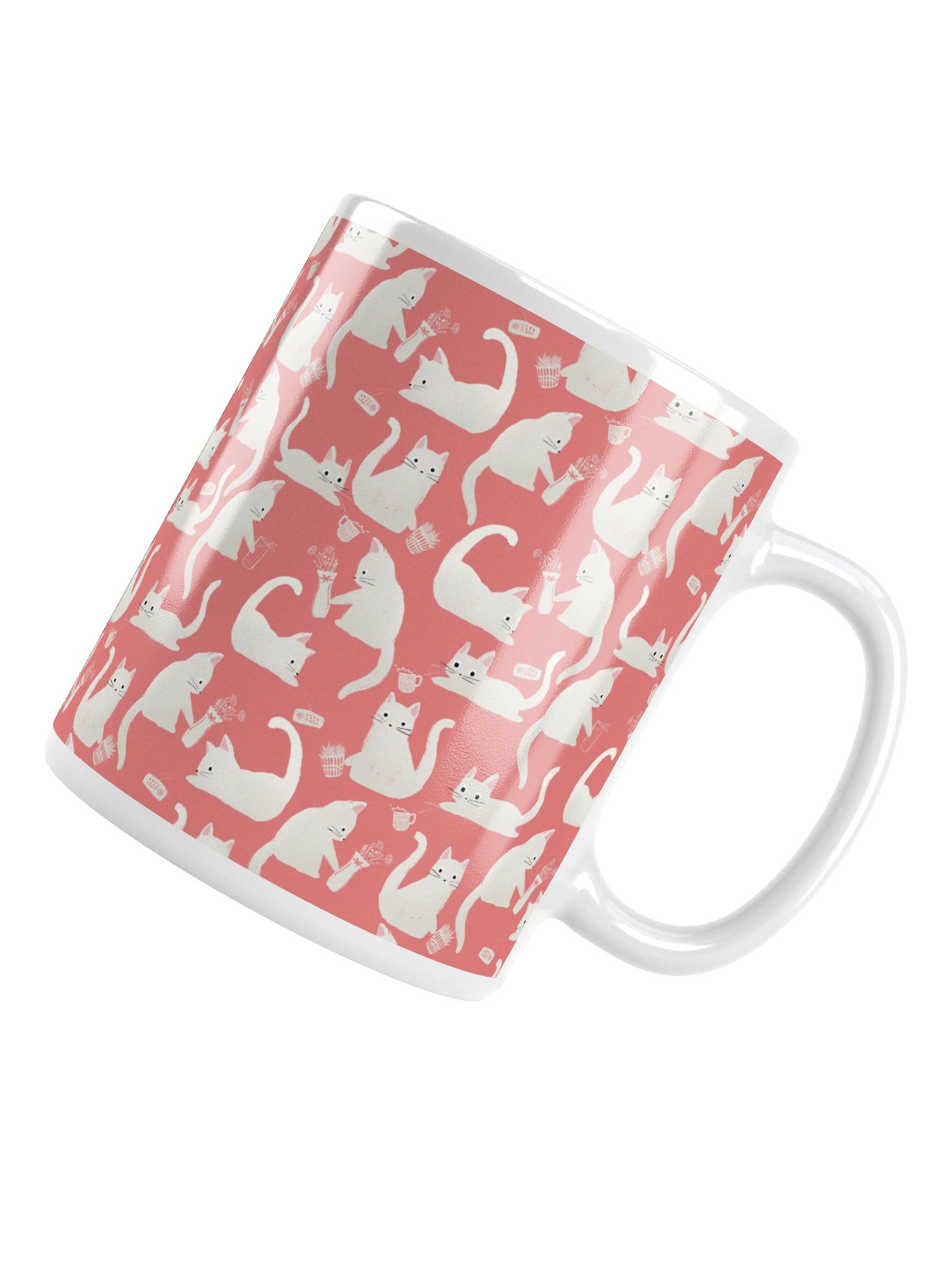 Bad Cats Knocking Stuff Over Mug, Pink product image (5)
