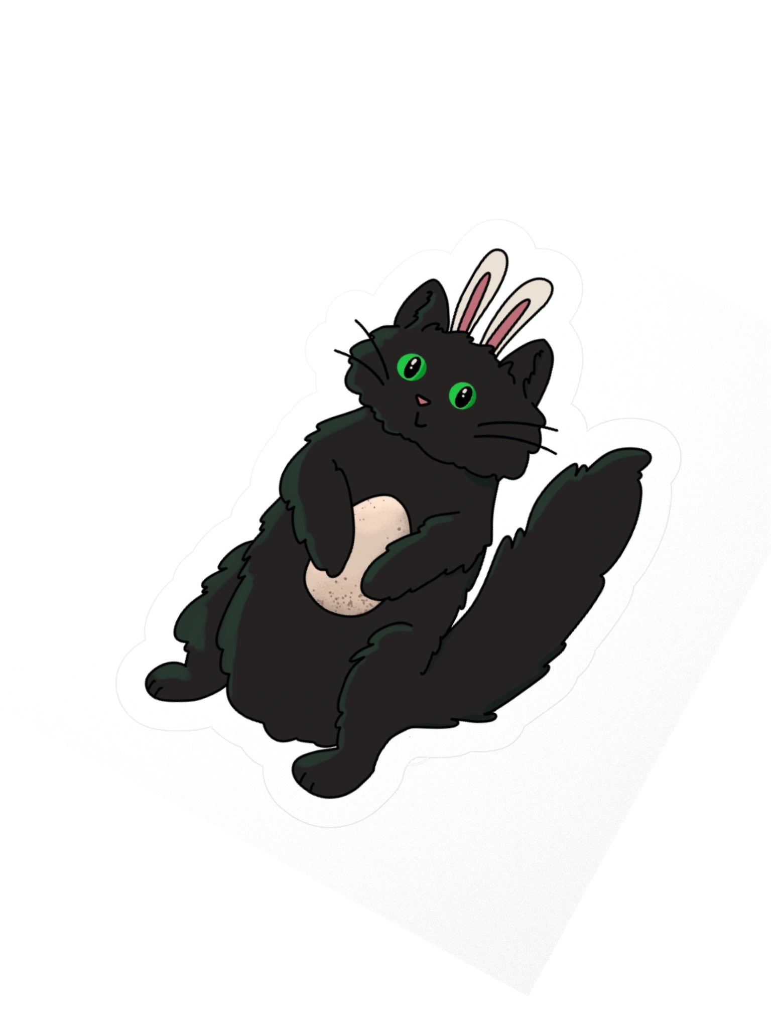 Easter Bunny Cat Vinyl Sticker product image (3)