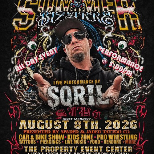 Car and Bike show ✅️
Kid zone ✅️
Tattoos ✅️✅️✅️✅️✅️
Food ✅️
Kick ass Local Vendors ✅️✅️
Pro Wrestling ✅️
And now...
Live Musi...