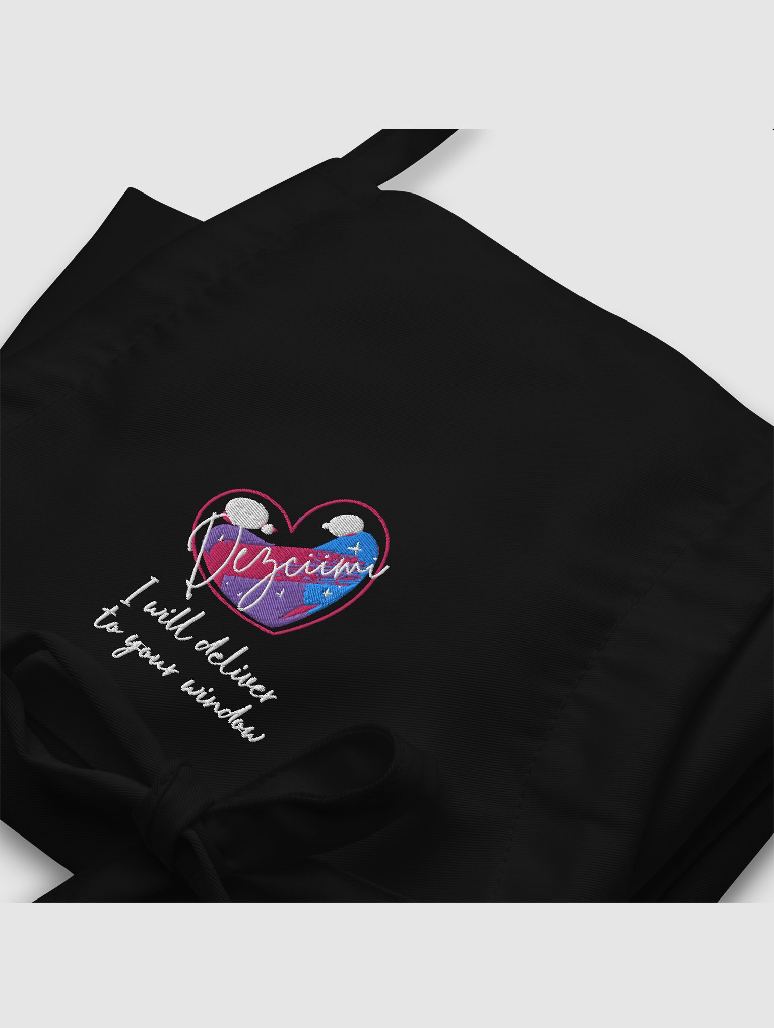 I will deliver to your window Embroidered Apron product image (2)