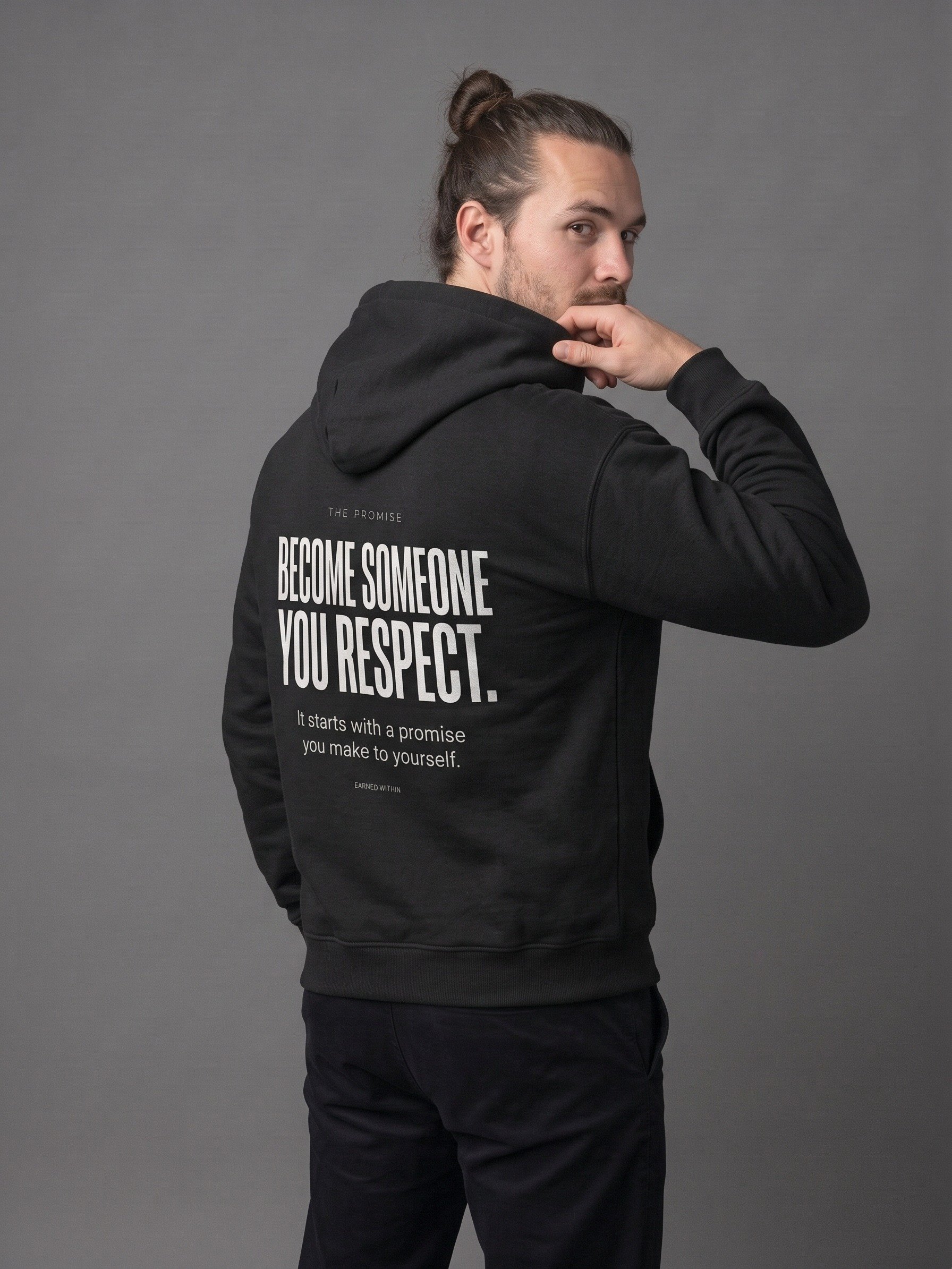 BECOME SOMEONE YOU RESPECT HOODIE — DARK product image (2)