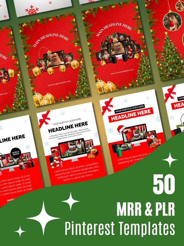 MRR/PLR Pinterest Christmas Templates product image (1)