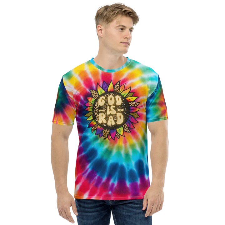 God Is Rad Tie Dye Leopard Sunflower T-Shirt product image (2)