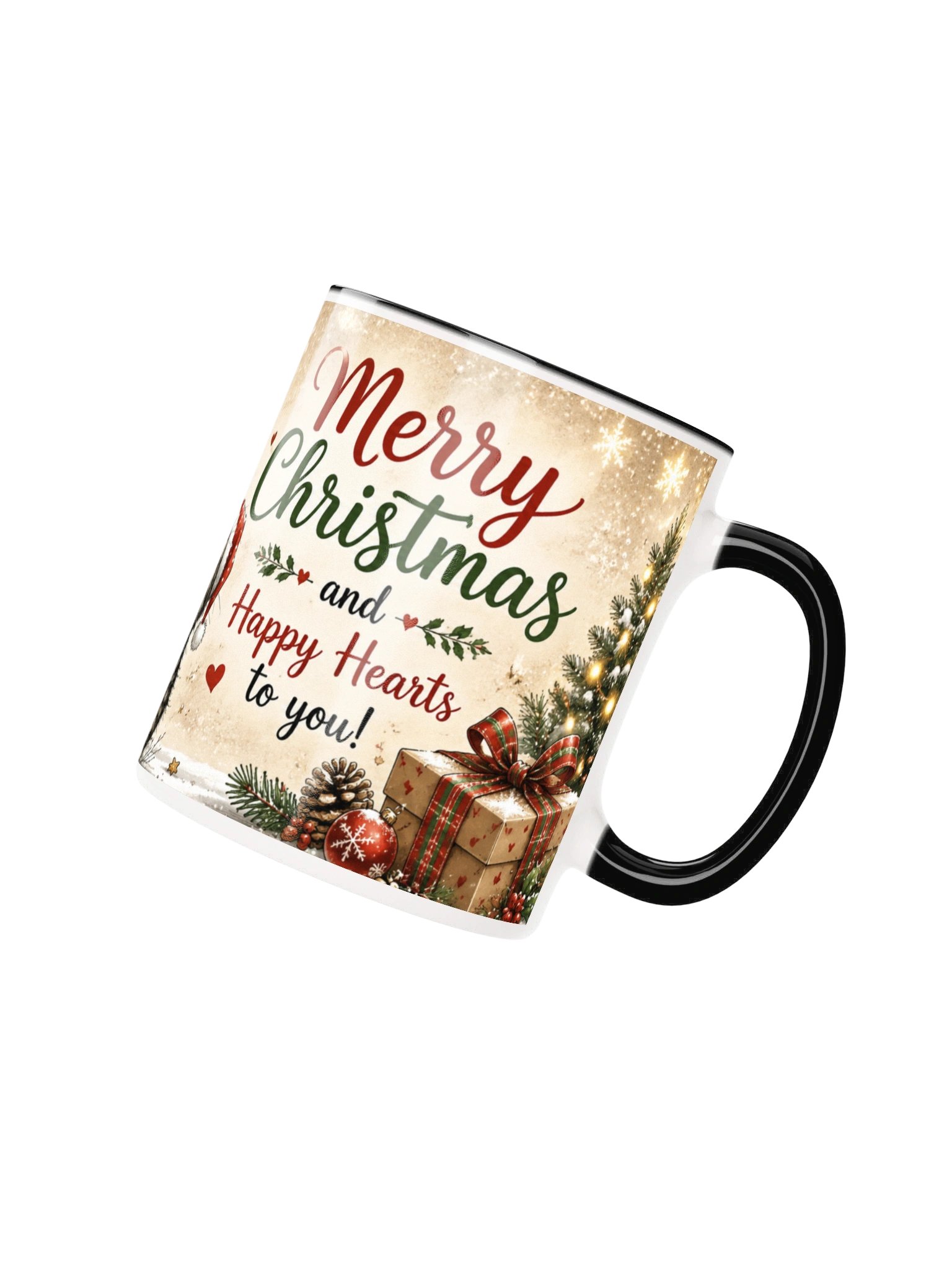 Merry Christmas Happy Hearts Cat Mug product image (15)