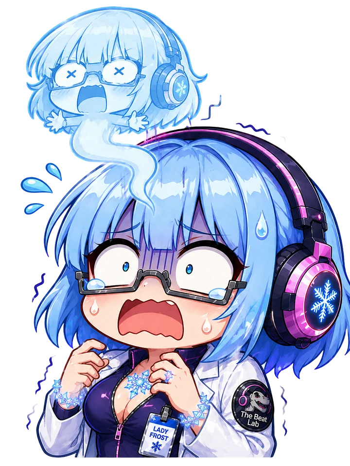 Lady Frost Scared Ghost Emote - Die Cut Sticker product image (1)