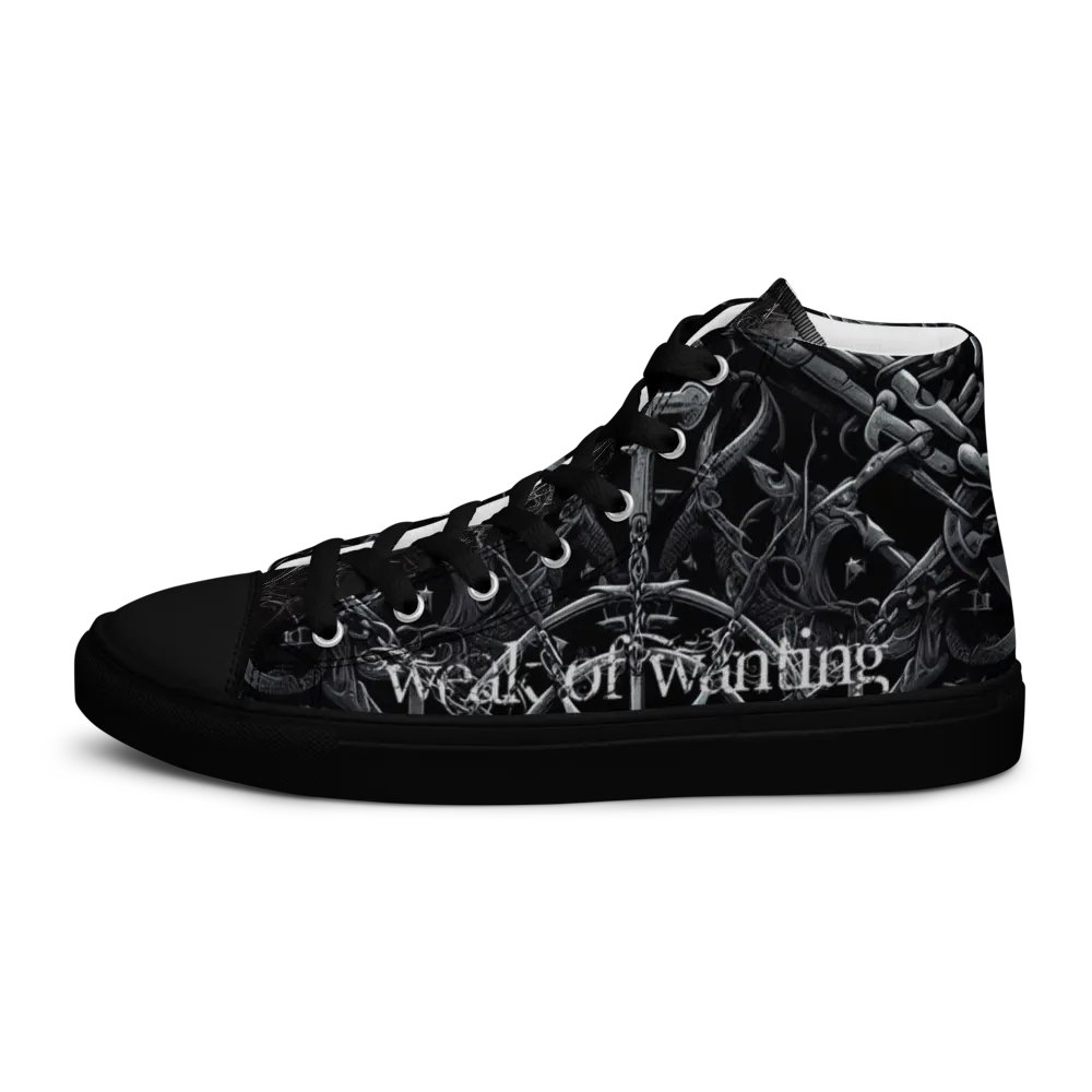 Weak Of Wanting Gothic / Metal Logo High Tops product image (6)