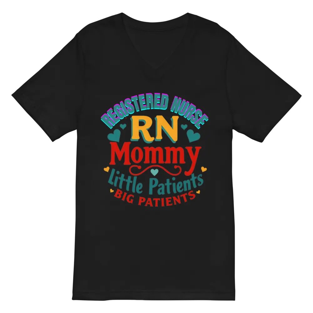 RN Mommy Little Patients Big Patients V-Neck Tee product image (3)