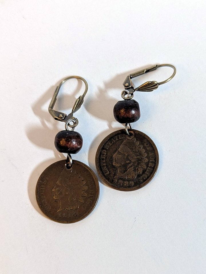 Vintage 1889-1903 Penny Earrings product image (1)