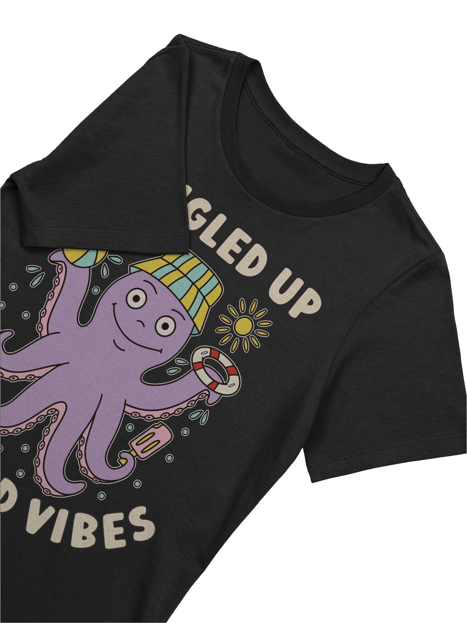 Tangled Up In Good Vibes Cute Silly Funny Octopus Women's Relaxed-fit T-shirt product image (2)