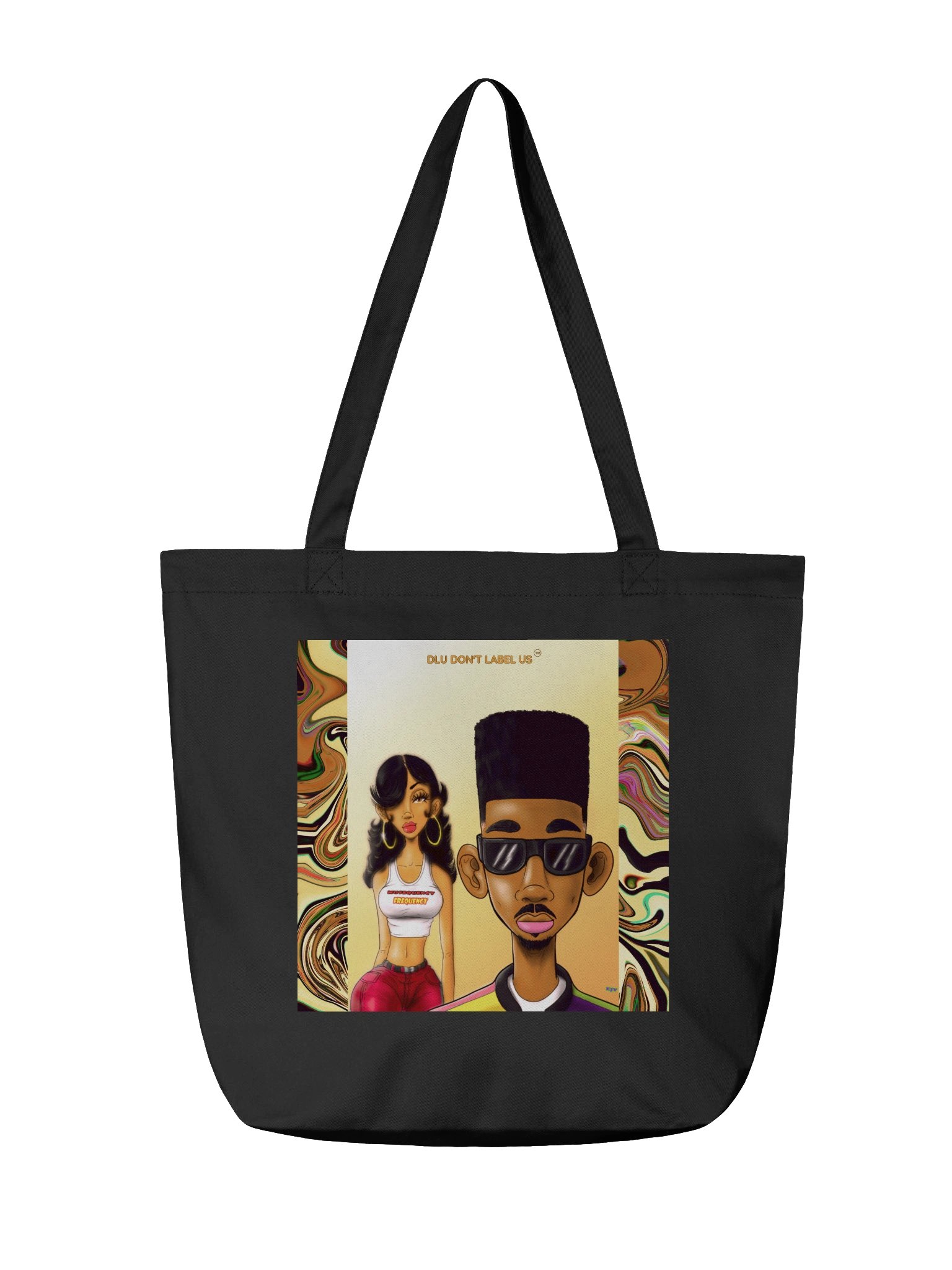 DLU DON’T LABEL US® Frequency Swirl Eco Tote Bag product image (2)