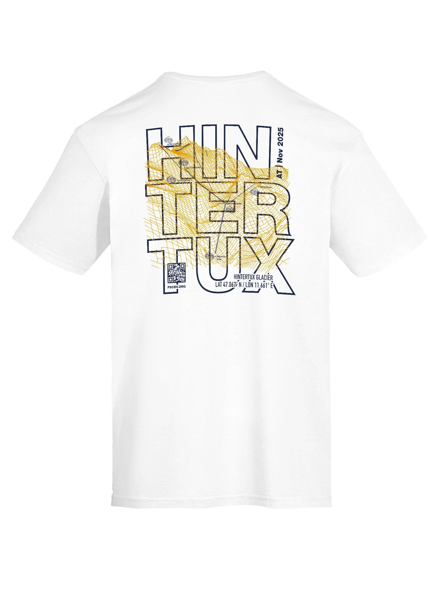 Hintertux Glacier Coordinates Resort white (front and back print) product image (7)