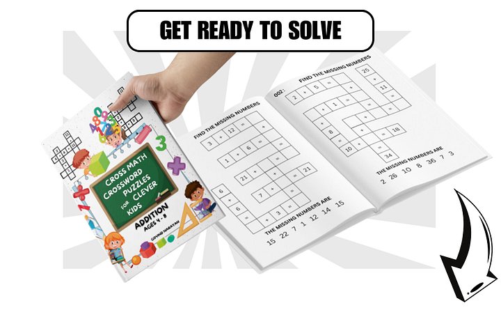 100 Crossmath Puzzles: Addition for Kids (Ages 4-8) | Ebook | Printable PDF product image (2)