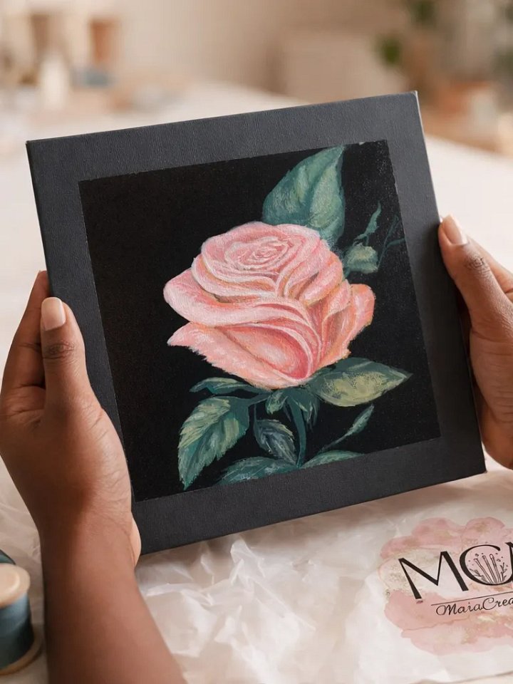 The Enchanting Rose | Original Acrylic on Canvas Board product image (2)