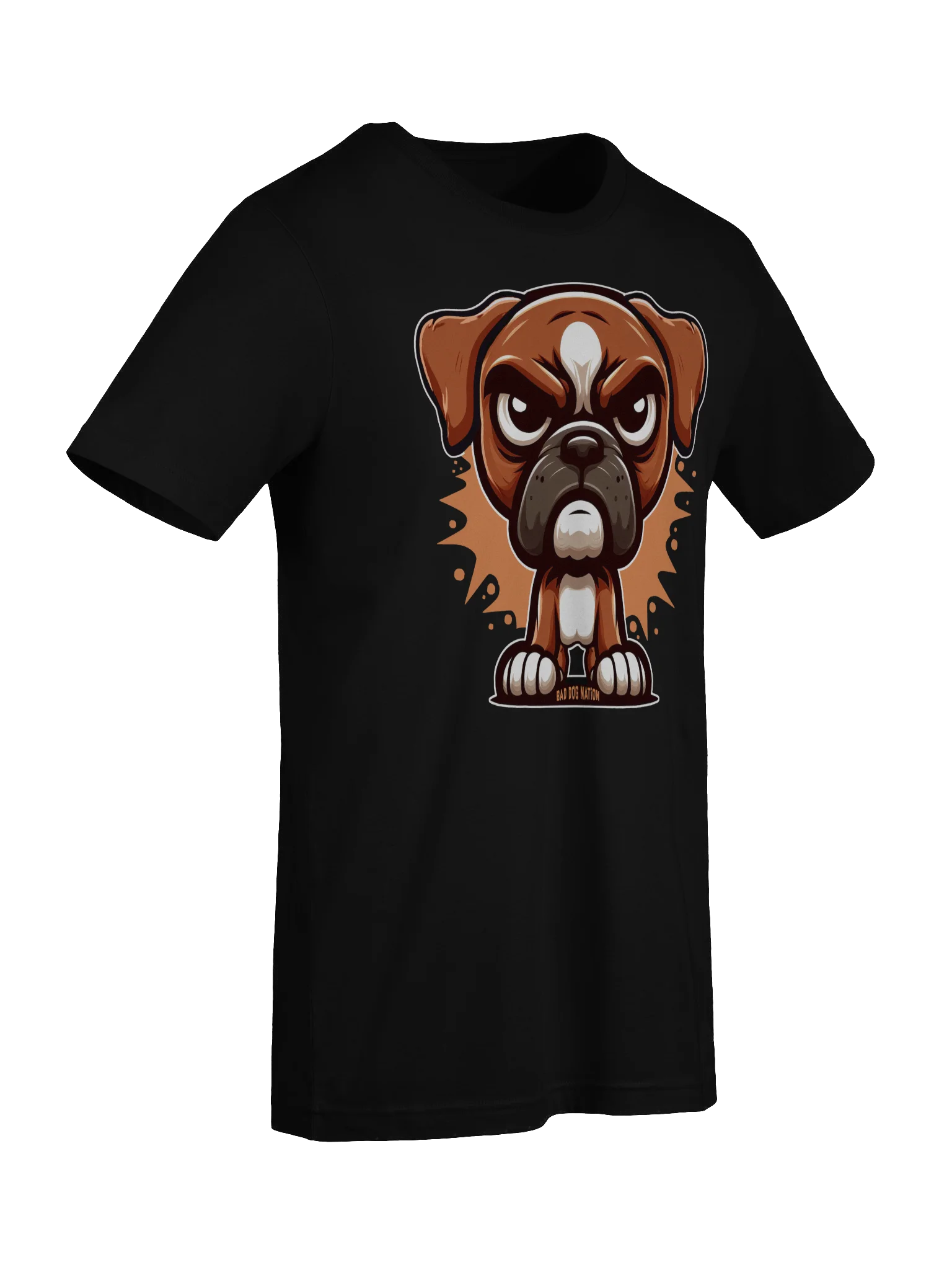 Boxer Angry Pup (natural ears) - Premium Adult Unisex T-shirt product image (3)