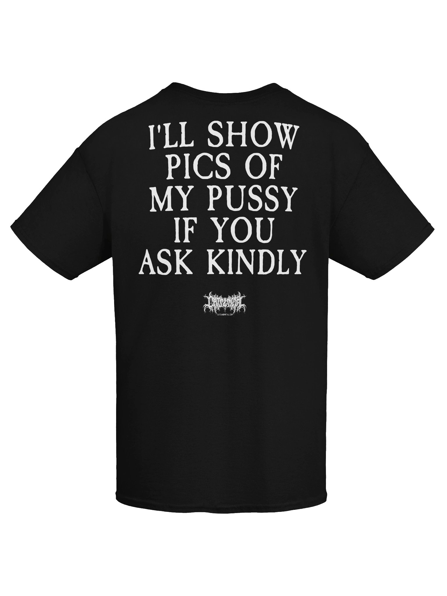 Ask Kindly Unisex Tee | Funny Metal Cat Shirt product image (7)