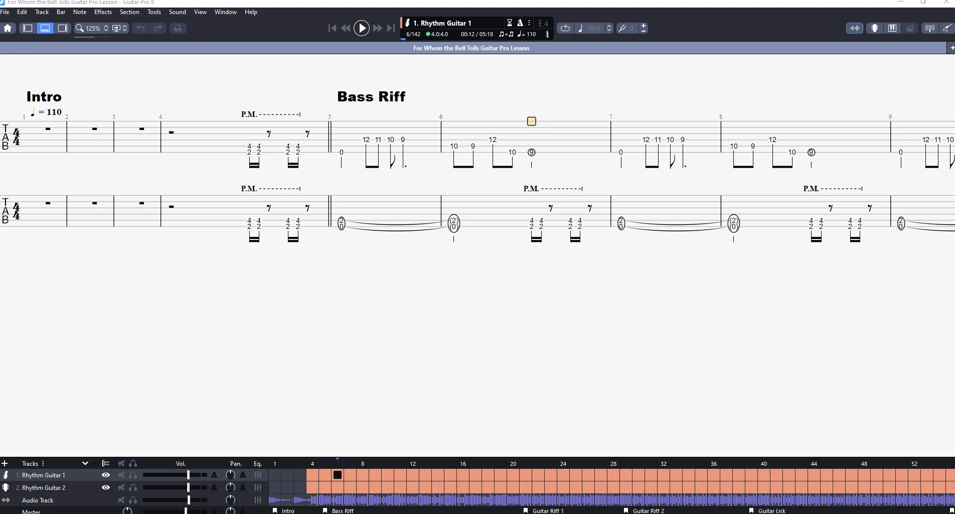 For Whom the Bell Tolls | PDF Tab + Guitar Pro | Metallica product image (3)