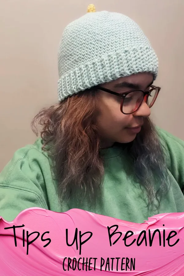 Tips Up Beanie Crochet Pattern product image (1)