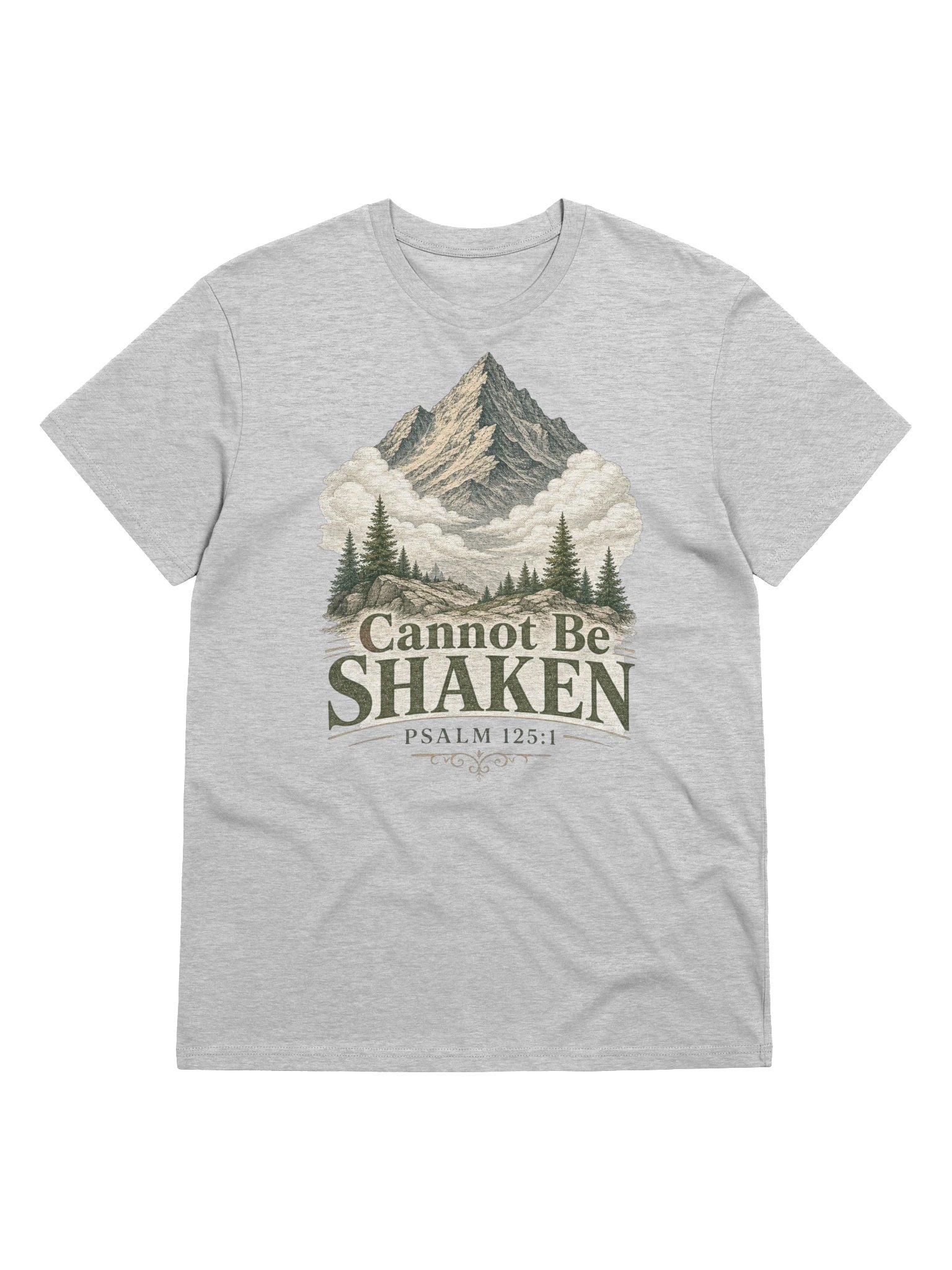 Psalm 125:1 Cannot Be Shaken Christian T-shirt product image (2)