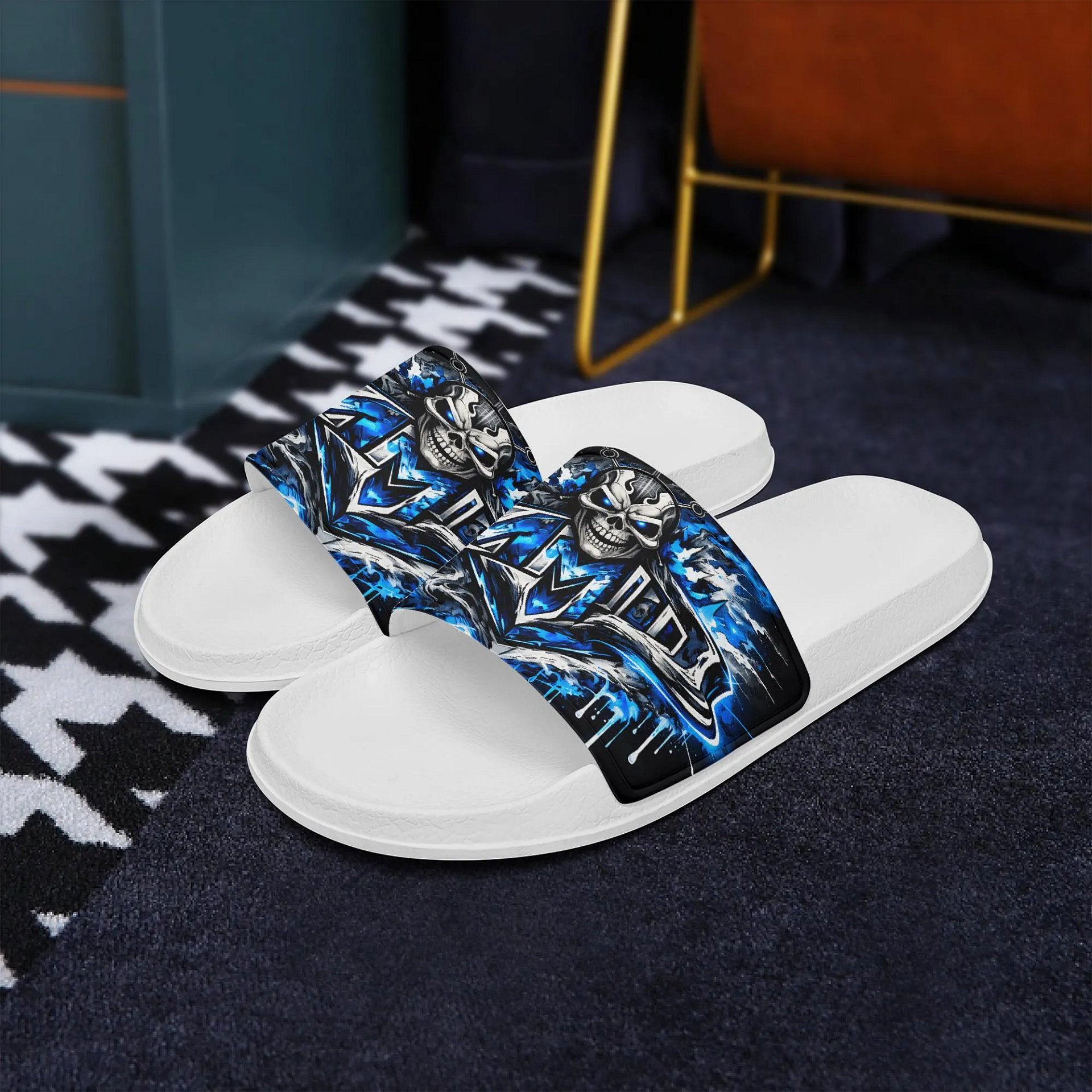 Blue Skull Graphic Slides product image (2)