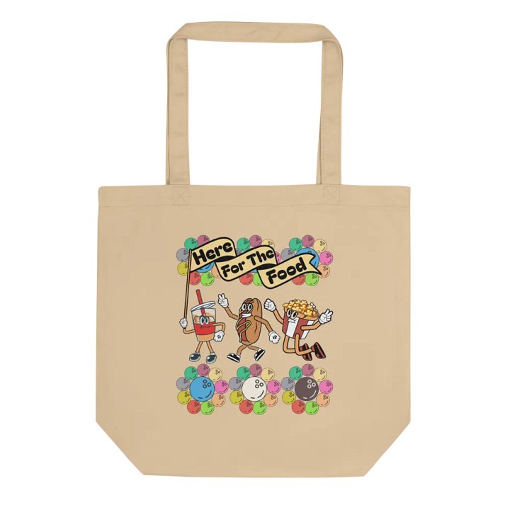 Here Just For The Food Bowling Foodie Fun Eco Tote Bag product image (1)