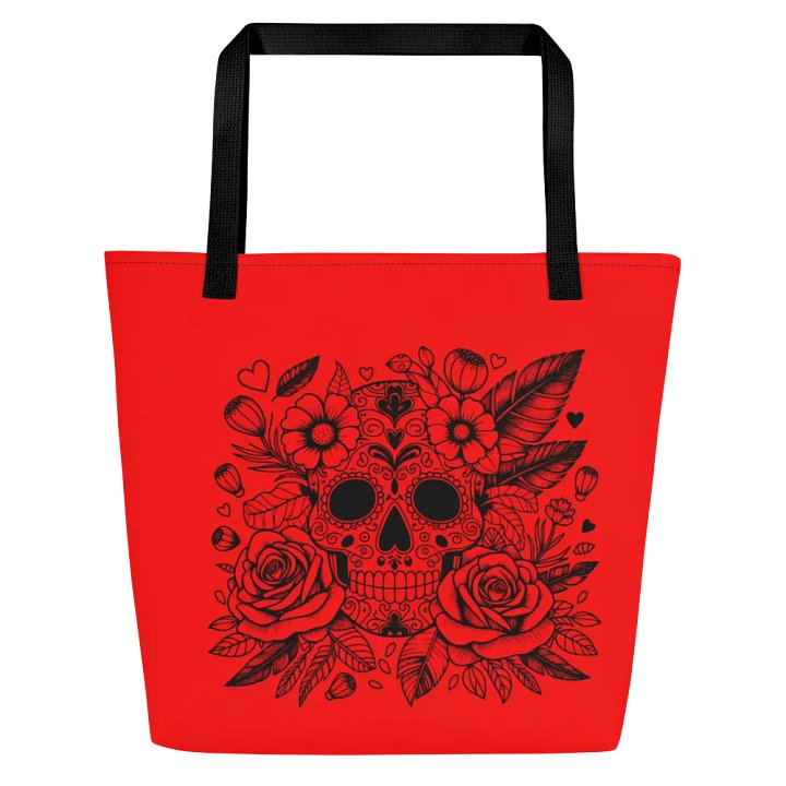 Floral Sugar Skull All-Over Tote Bag product image (1)