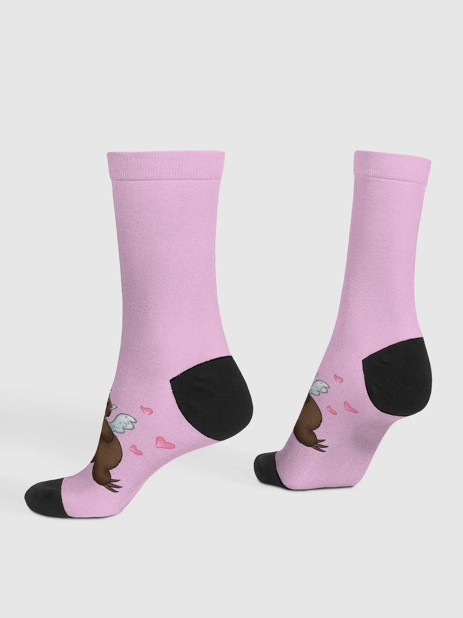 Pink Cupid Sloth Crew Socks product image (4)