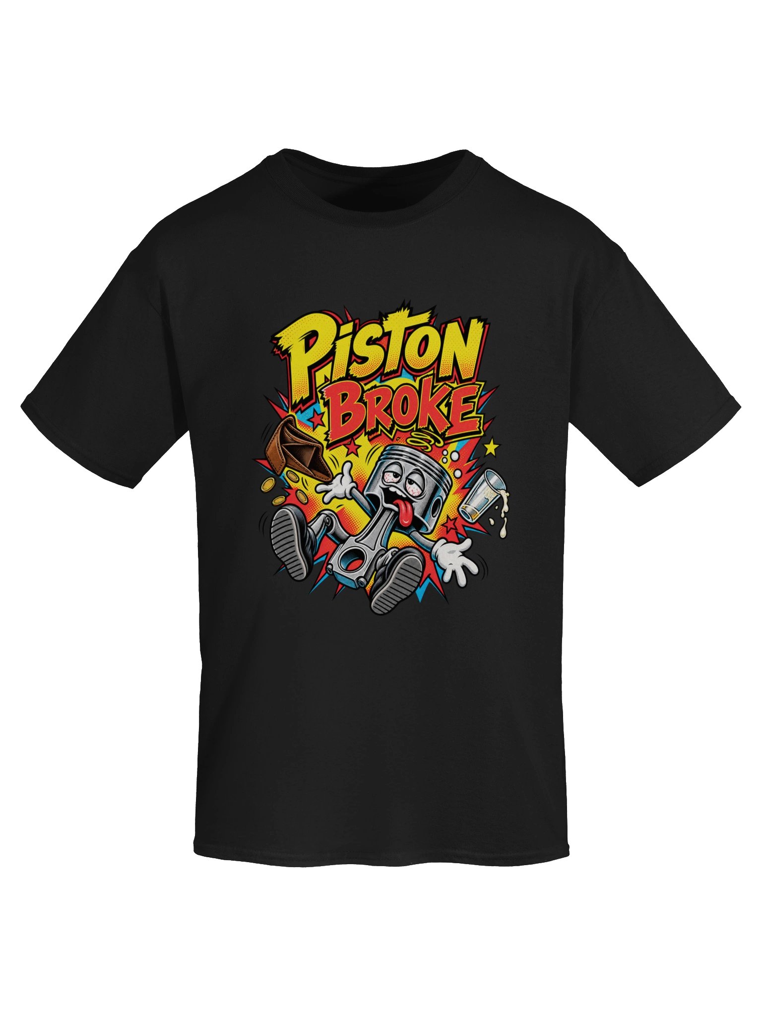 Piston Broke Comic Mechanic T-Shirt product image (5)