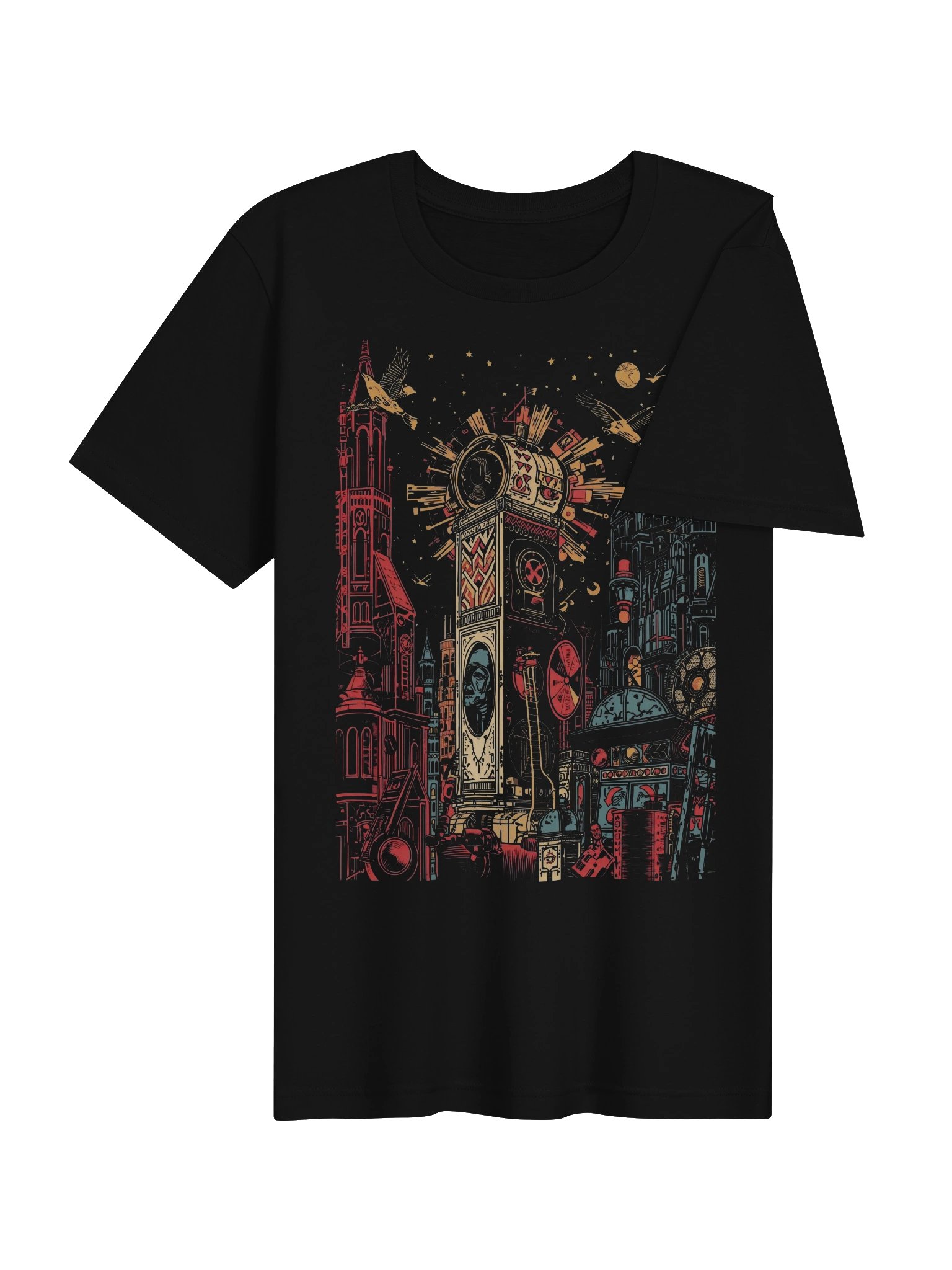 Retro Steampunk City Night Lightweight T-Shirt product image (7)