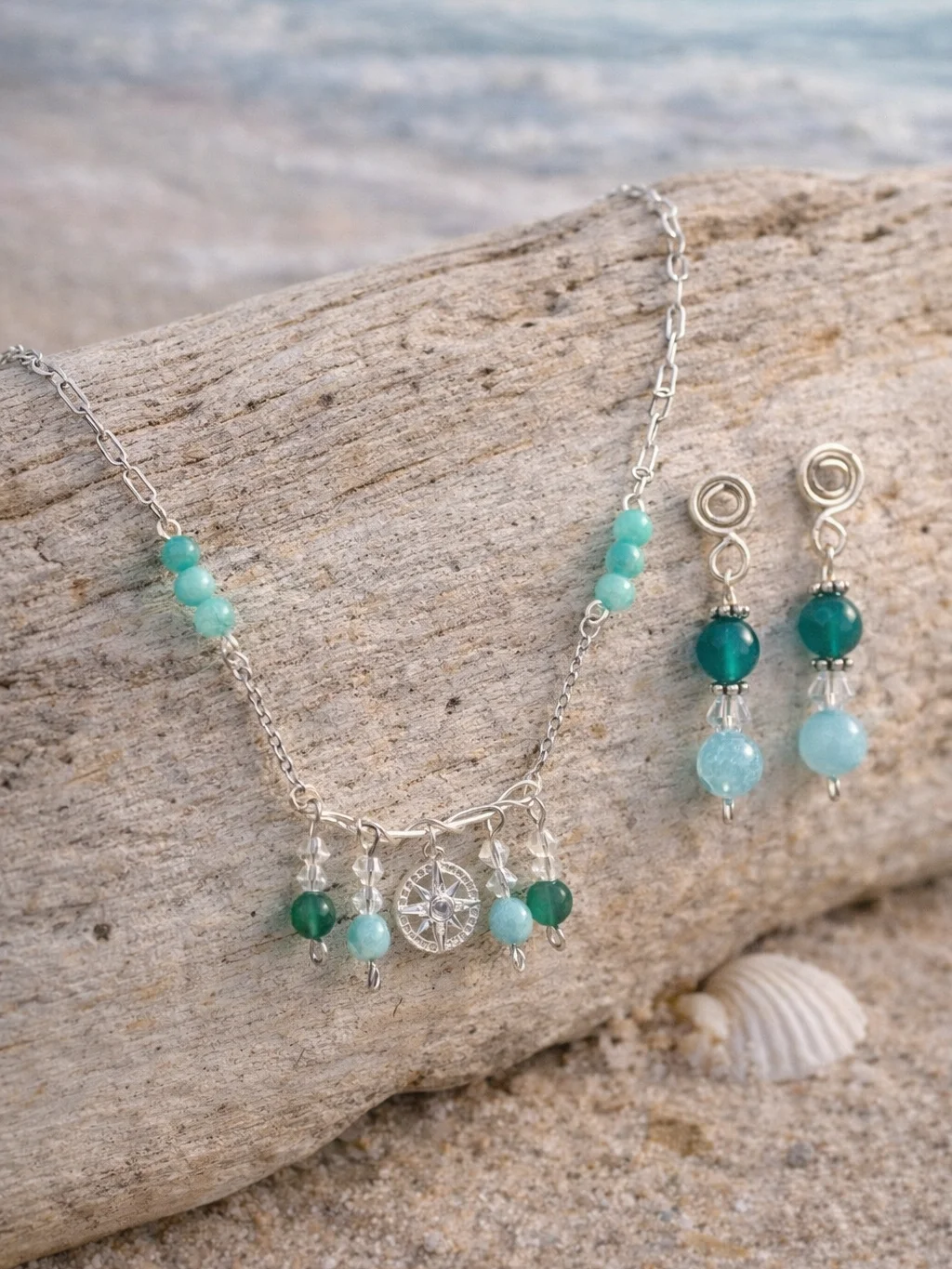 March/May Semi-Precious Necklace + Post Earrings Bundle product image (1)