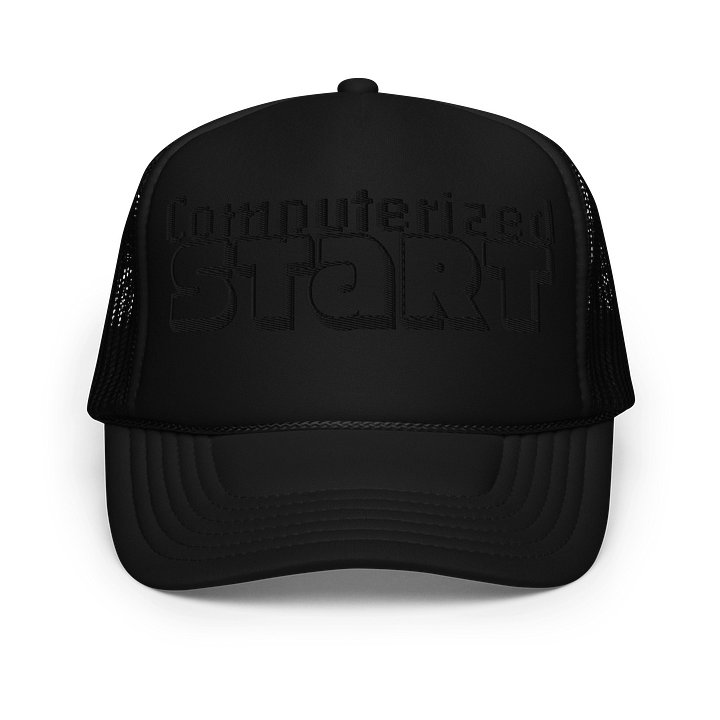 Computerized Start™ Black Monochrome Embroidered Trucker Hat product image (1)