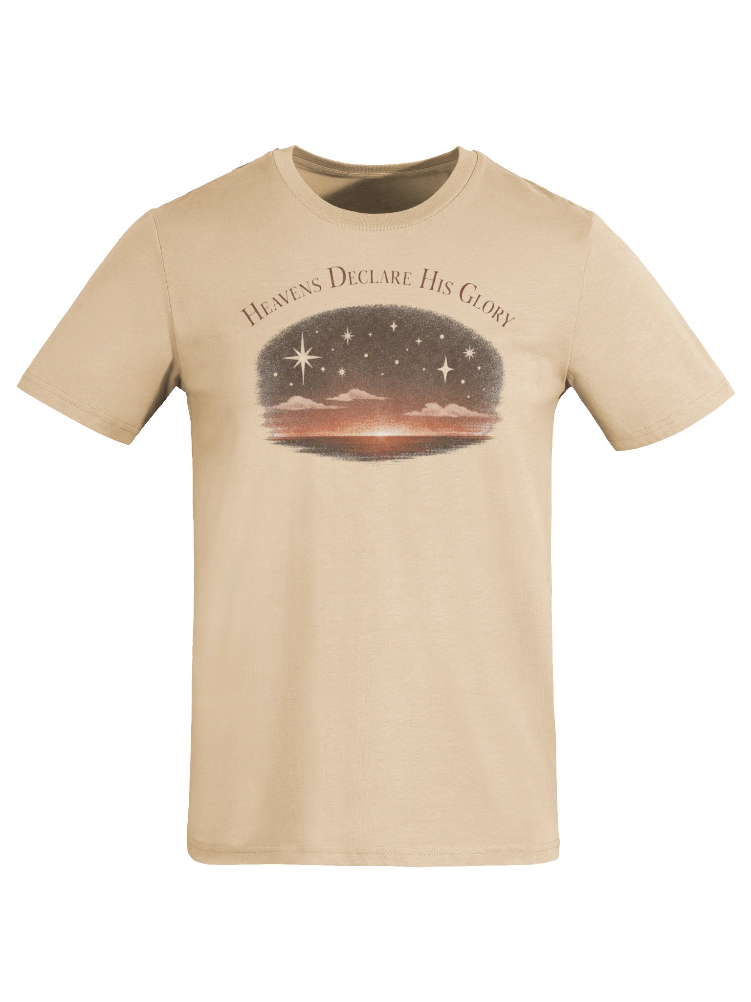 Heavens Declare His Glory T-Shirt – Psalm 19:1 Christian Graphic Tee product image (4)