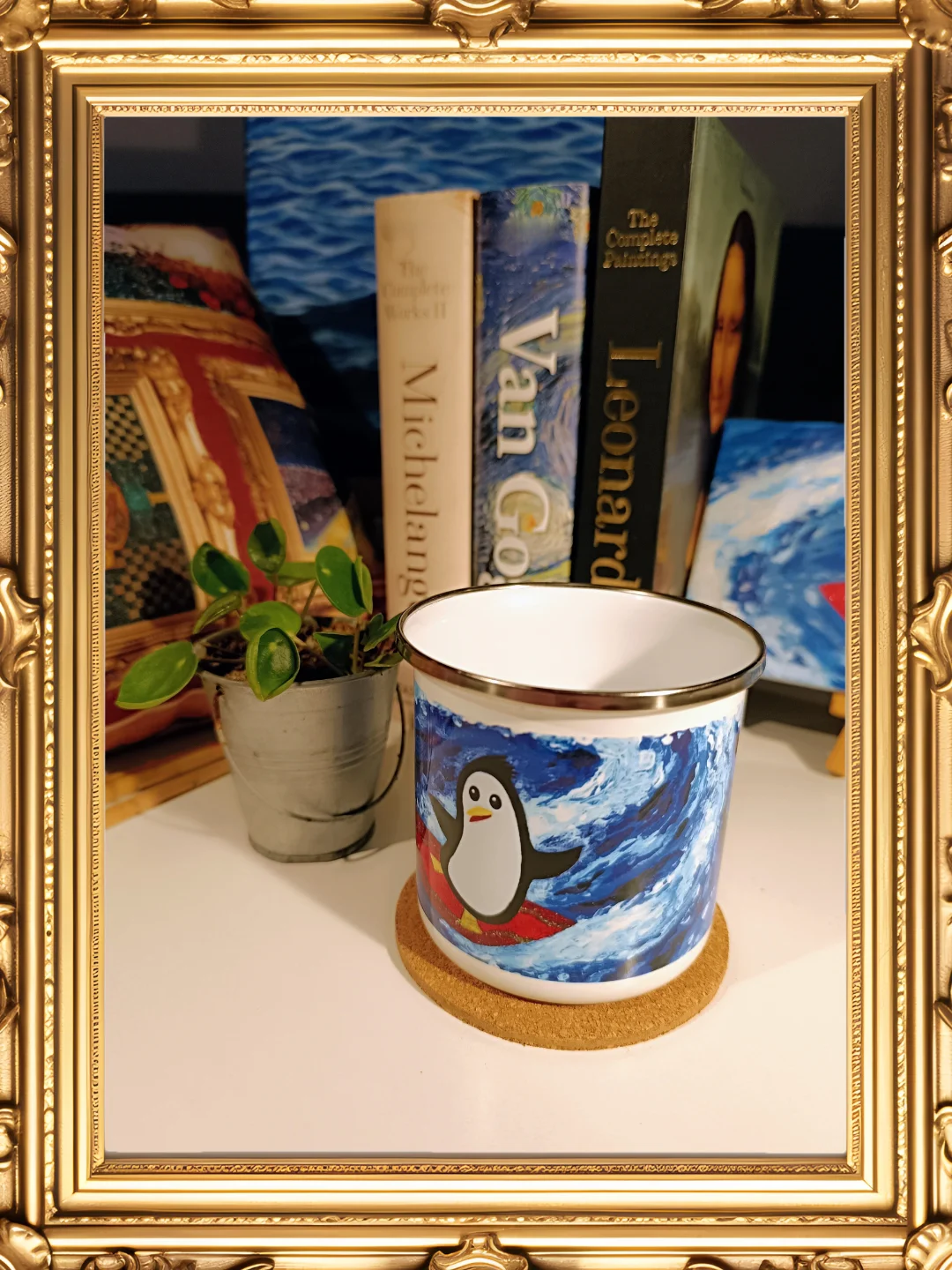Surfing Penguin Enamel Mug product image (2)