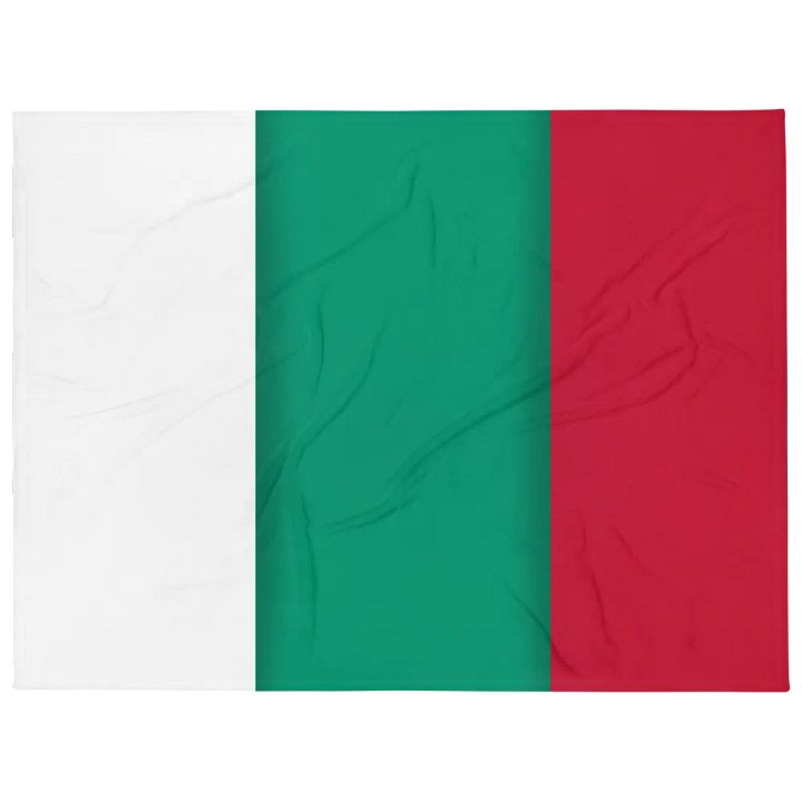 White Green Red Flag Colored Throw Blanket product image (1)