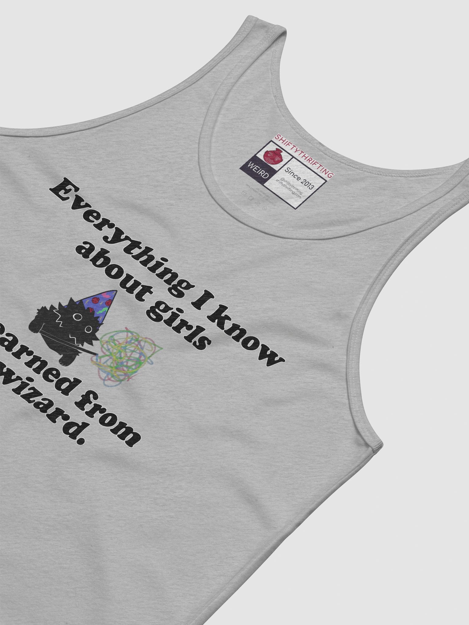 Everything I know about girls (wizard ed) jersey tank top product image (3)