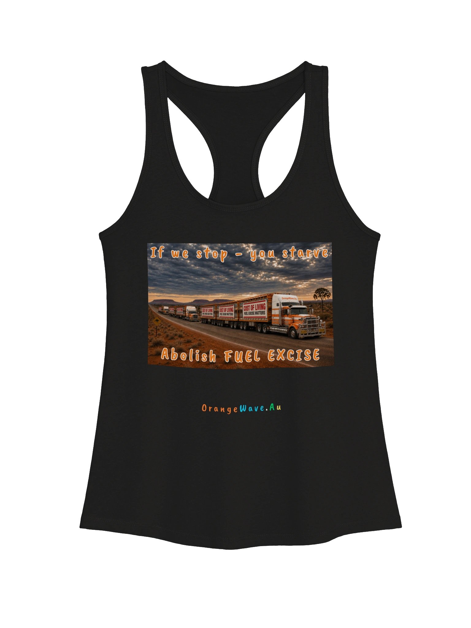 If we stop - you starve racerback tank top product image (1)