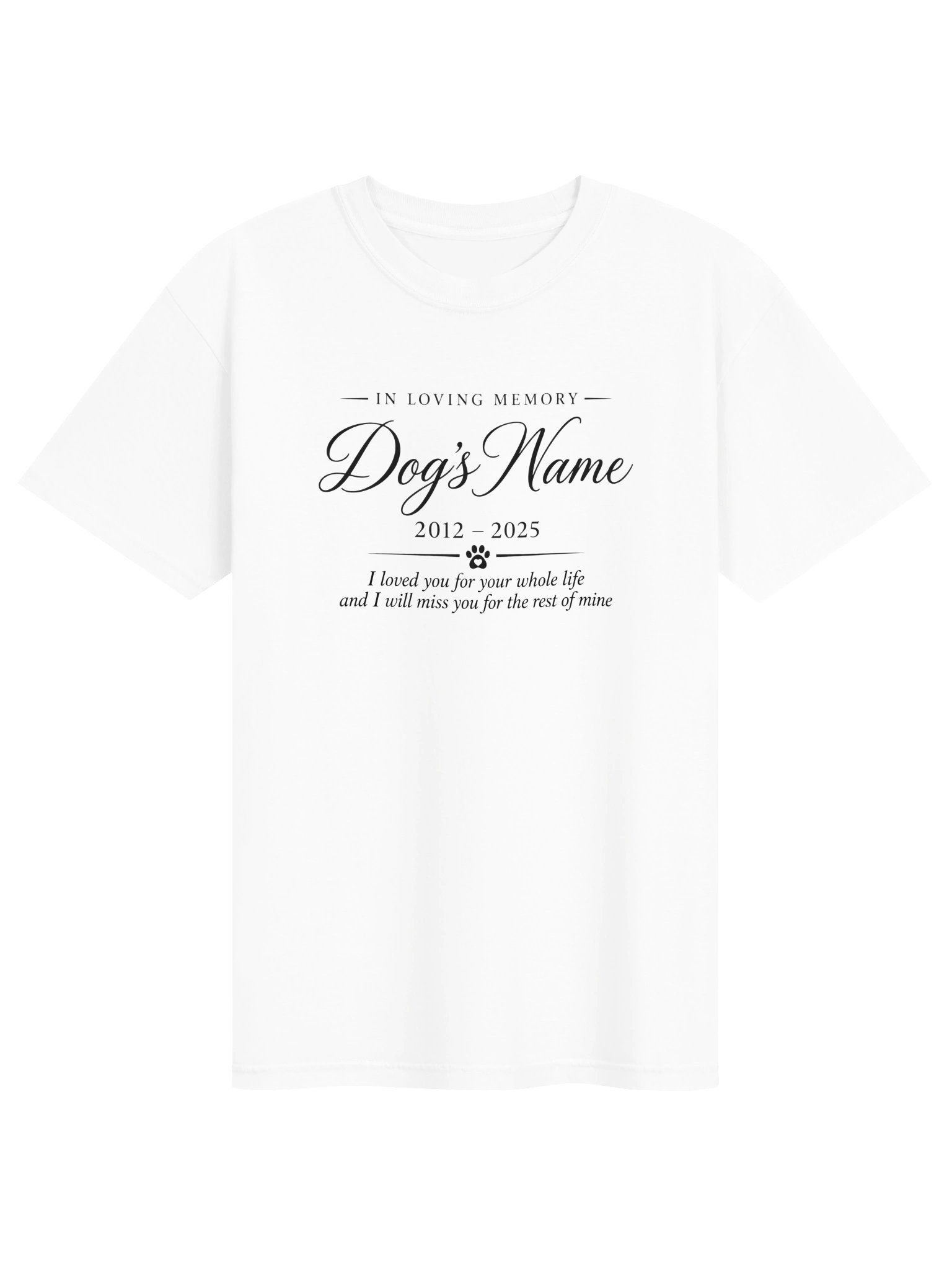 Personalized In Loving Memory Dog Memorial Tee product image (50)