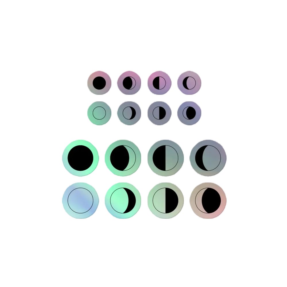 Moon Phases - Holographic Sticker Set product image (4)