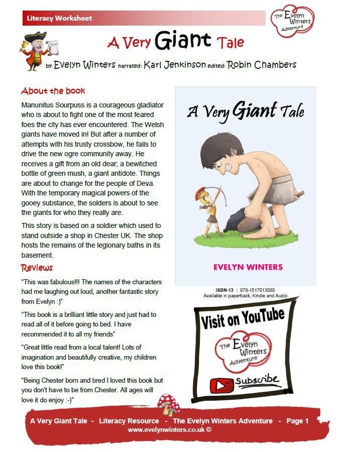 A Very Giant Tale Worksheet and Audio DIGITAL DOWNLOAD product image (1)