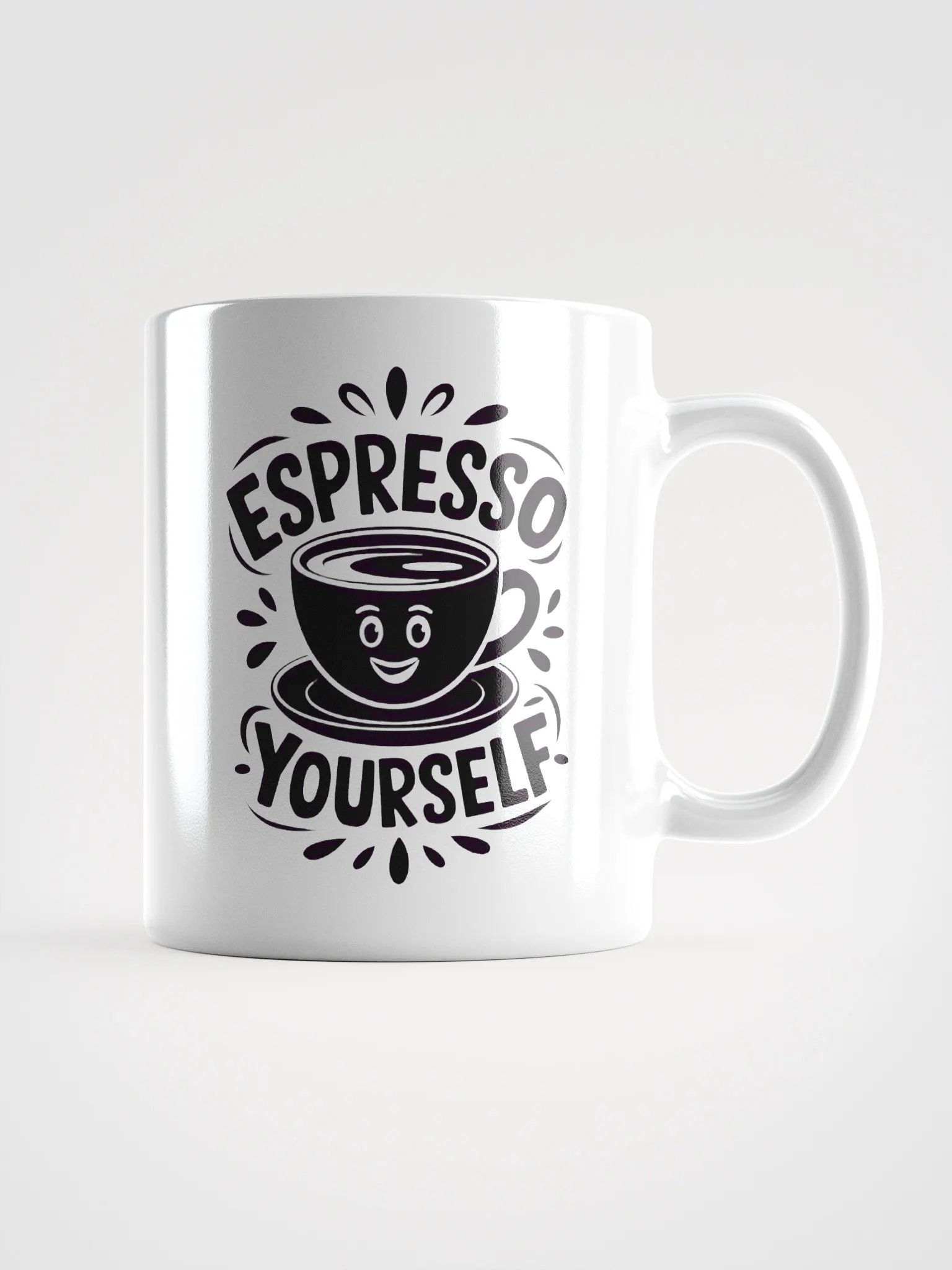 White Glossy Mug with Espresso Yourself Design product image (1)