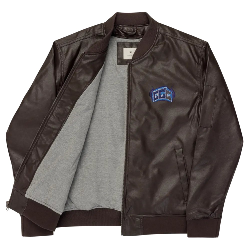 GGG Fire Logo Leather Jacket product image (10)