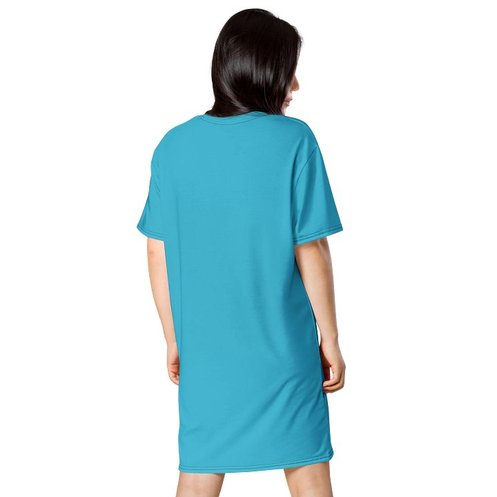 Oversized T-Shirt Dress - Radiant Bright Summer Sky, Sizes 2XS-6XL product image (2)