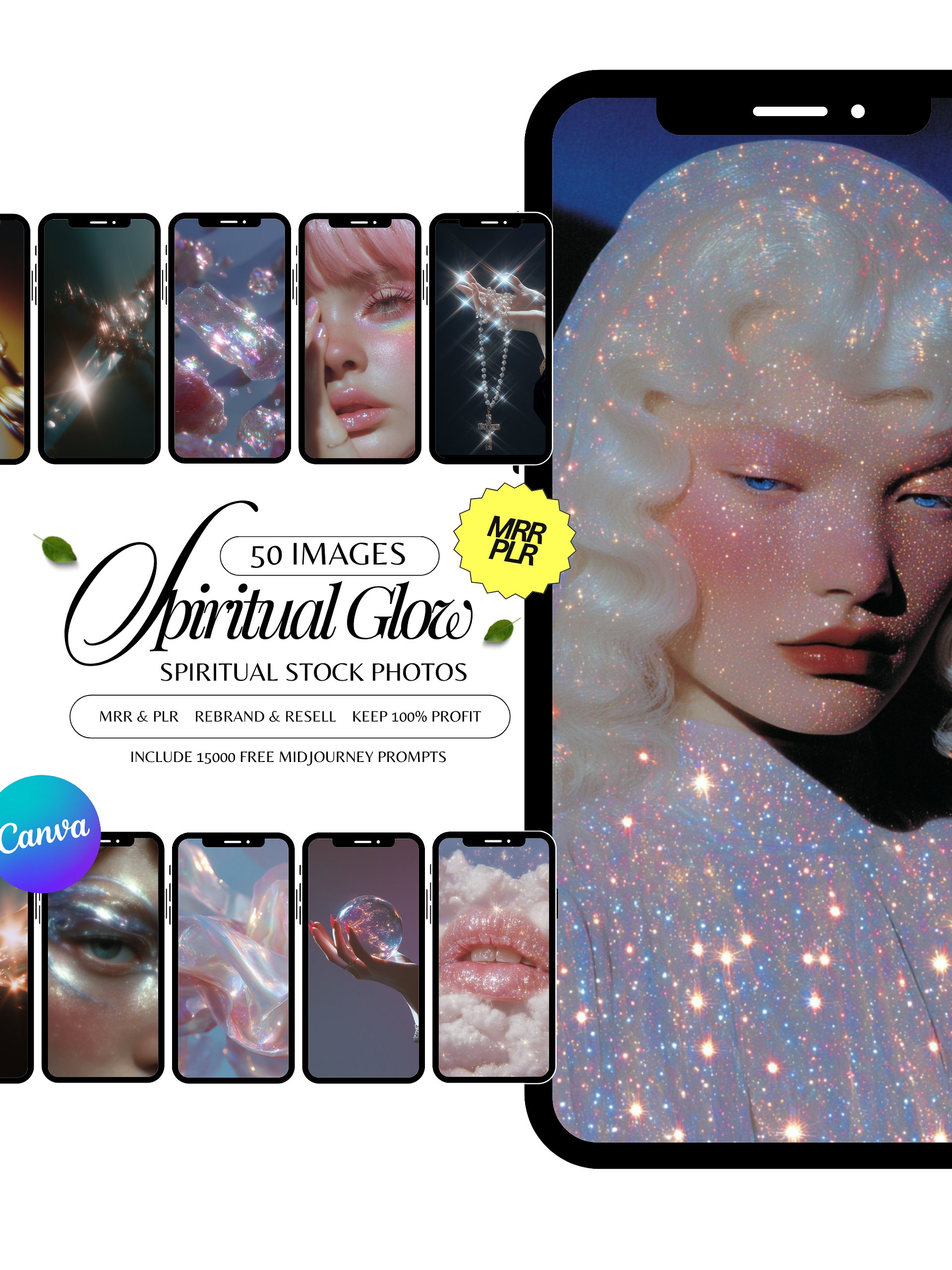 Spiritual Glow | 50 Aesthetic Stock Images (MRR Included) product image (1)